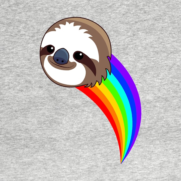 Rainbow Sloth by admiralnemo